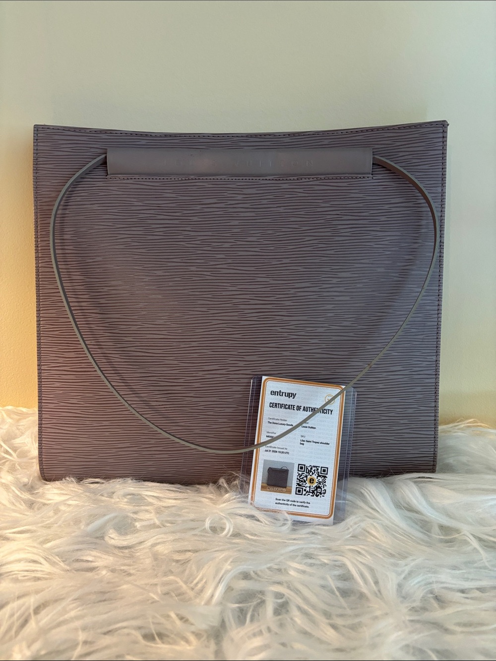 Louis Vuitton Textured Lilac Epi Leather St Tropez shoulder bag